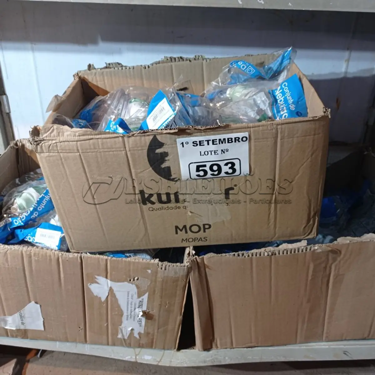 LOTE 593 - 01 LOTE COM GRANDE QUANTIDADE DE CONJUNTOS NE NEBULIZAÇÃO. (NO ESTADO) ATENÇÃO! FAZER A VISITAÇÃO ANTES DE ARREMATAR, NÃO SABEMOS SE FUNCIONA. LEILÃO NÃO TEM GARANTIA E NEM DEVOLUÇÃO, SUJEITO A POSSÍVEIS AVARIAS VISÍVEIS/OCULTAS E/OU AUSÊNCIA DE COMPONENTES.