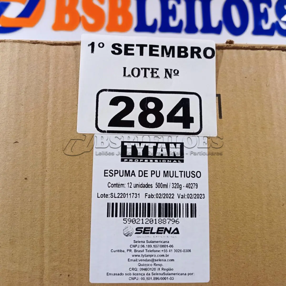 LOTE 284 - 12 TUBOS DE ESPUMA PU MULTIUSO TYTAN. (NO ESTADO) ATENÇÃO! FAZER A VISITAÇÃO ANTES DE ARREMATAR, NÃO SABEMOS SE FUNCIONA. LEILÃO NÃO TEM GARANTIA E NEM DEVOLUÇÃO, SUJEITO A POSSÍVEIS AVARIAS VISÍVEIS/OCULTAS E/OU AUSÊNCIA DE COMPONENTES.