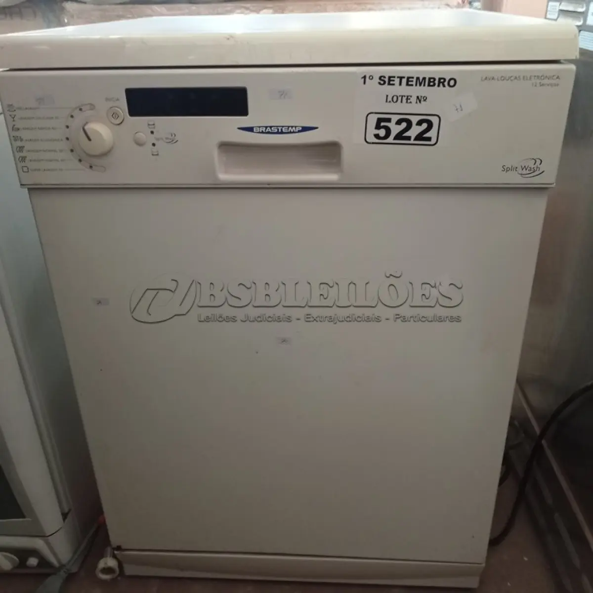 LOTE 522 - 01 LAVA LOUÇAS MARCA BRASTEMP. (NO ESTADO) ATENÇÃO! FAZER A VISITAÇÃO ANTES DE ARREMATAR, NÃO SABEMOS SE FUNCIONA. LEILÃO NÃO TEM GARANTIA E NEM DEVOLUÇÃO, SUJEITO A POSSÍVEIS AVARIAS VISÍVEIS/OCULTAS E/OU AUSÊNCIA DE COMPONENTES.