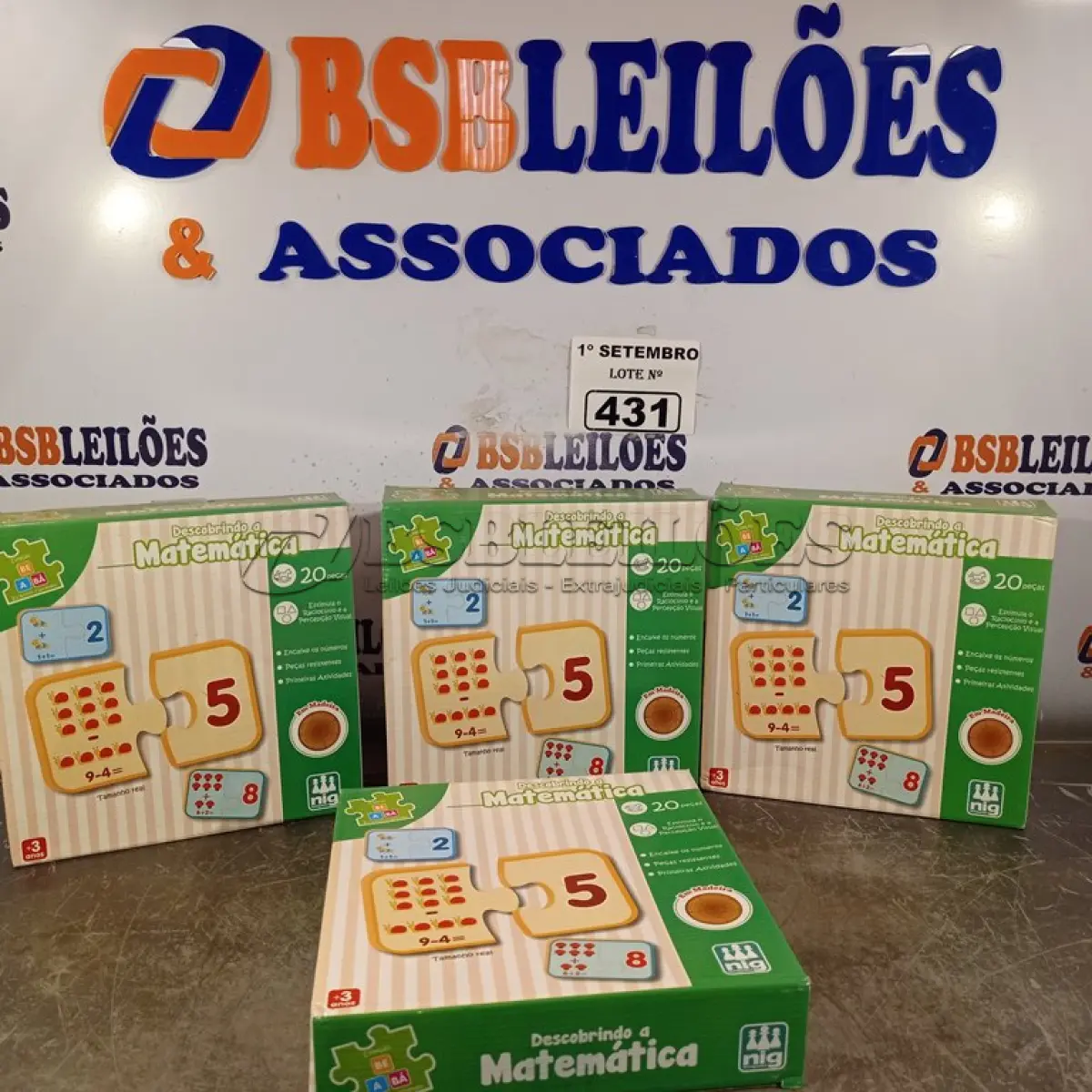 LOTE 431 - 04 JOGOS DESCOBRINDO A MATEMÁTICA. (NO ESTADO) ATENÇÃO! FAZER A VISITAÇÃO ANTES DE ARREMATAR, NÃO SABEMOS SE FUNCIONA. LEILÃO NÃO TEM GARANTIA E NEM DEVOLUÇÃO, SUJEITO A POSSÍVEIS AVARIAS VISÍVEIS/OCULTAS E/OU AUSÊNCIA DE COMPONENTES.