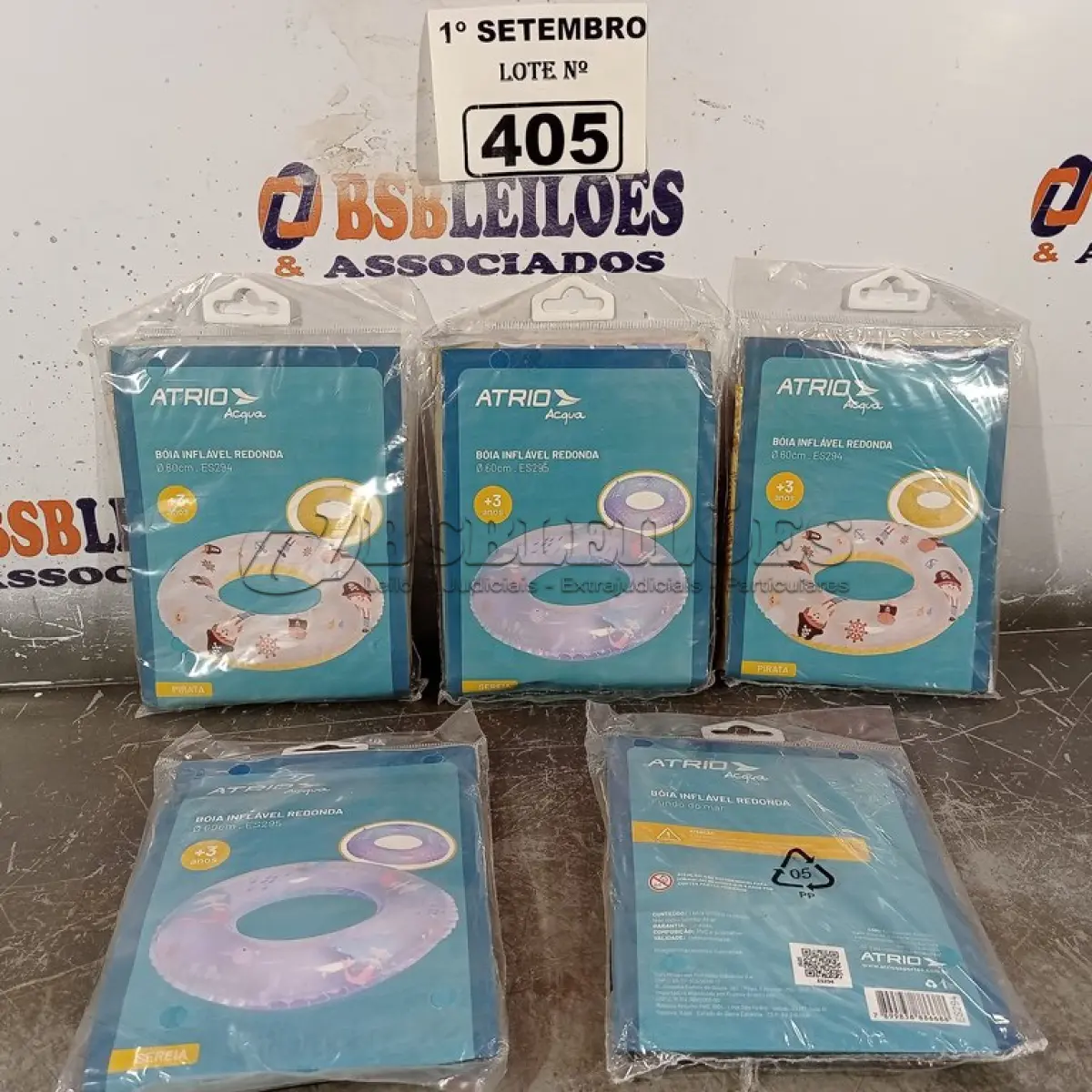 LOTE 405 - 05 BOIAS INFANTIL. (NO ESTADO) ATENÇÃO! FAZER A VISITAÇÃO ANTES DE ARREMATAR, NÃO SABEMOS SE FUNCIONA. LEILÃO NÃO TEM GARANTIA E NEM DEVOLUÇÃO, SUJEITO A POSSÍVEIS AVARIAS VISÍVEIS/OCULTAS E/OU AUSÊNCIA DE COMPONENTES.