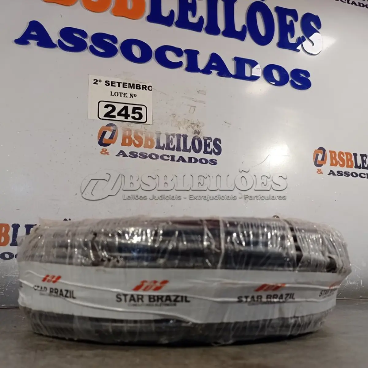 LOTE 245 - 01 ROLO DE CABO FLEXÍVEL 100M 1X10MM NA COR PRETA(NOVO). (NO ESTADO) ATENÇÃO! FAZER A VISITAÇÃO ANTES DE ARREMATAR, NÃO SABEMOS SE FUNCIONA. LEILÃO NÃO TEM GARANTIA E NEM DEVOLUÇÃO, SUJEITO A POSSÍVEIS AVARIAS VISÍVEIS/OCULTAS E/OU AUSÊNCIA DE COMPONENTES.