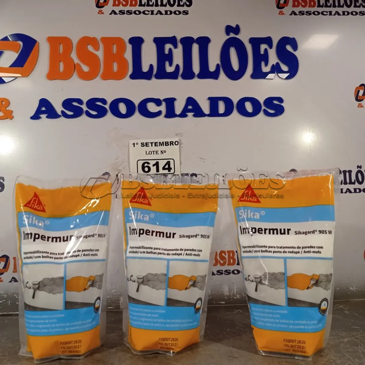 LOTE 614 - 03 LITROS DE SIKA IMPREMUR, IMPERMEABILIZANTE PARA TRATAMENTO DE PAREDES COM UMIDADE/BOLHAS PERTO DO RODAPÉ, ANTIMOFO. (NO ESTADO) ATENÇÃO! FAZER A VISITAÇÃO ANTES DE ARREMATAR, NÃO SABEMOS SE FUNCIONA. LEILÃO NÃO TEM GARANTIA E NEM DEVOLUÇÃO, SUJEITO A POSSÍVEIS AVARIAS VISÍVEIS/OCULTAS E/OU AUSÊNCIA DE COMPONENTES.