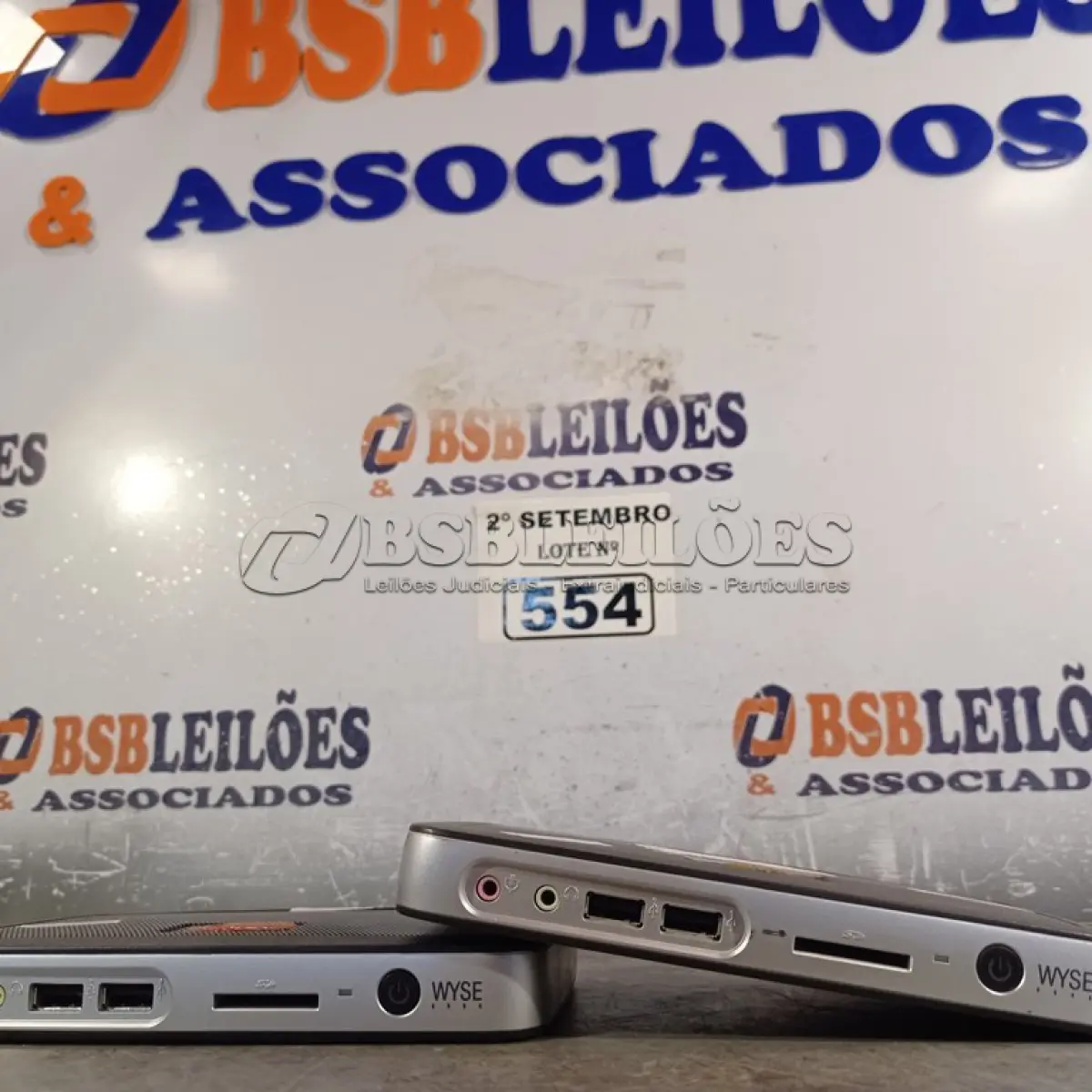 LOTE 554 - 02 TERMINAIS WYSE. (NO ESTADO) ATENÇÃO! FAZER A VISITAÇÃO ANTES DE ARREMATAR, NÃO SABEMOS SE FUNCIONA. LEILÃO NÃO TEM GARANTIA E NEM DEVOLUÇÃO, SUJEITO A POSSÍVEIS AVARIAS VISÍVEIS/OCULTAS E/OU AUSÊNCIA DE COMPONENTES.