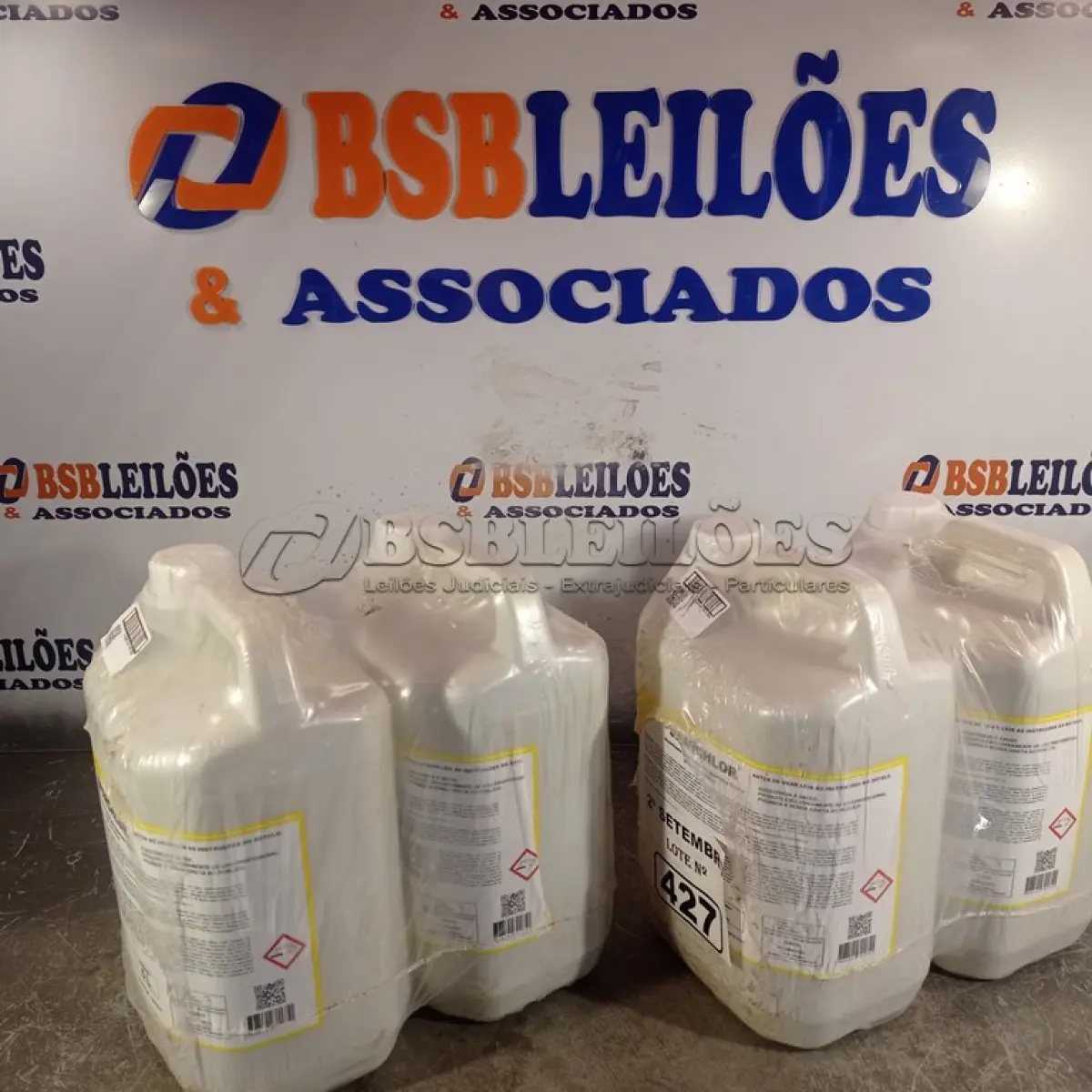 LOTE 427 - 20 LITROS DE DESINFETANTE HOSPITALAR PARA SUPERFÍCIES FIXAS E ARTIGOS NÃO CRÍTICOS. (NO ESTADO) ATENÇÃO! FAZER A VISITAÇÃO ANTES DE ARREMATAR, NÃO SABEMOS SE FUNCIONA. LEILÃO NÃO TEM GARANTIA E NEM DEVOLUÇÃO, SUJEITO A POSSÍVEIS AVARIAS VISÍVEIS/OCULTAS E/OU AUSÊNCIA DE COMPONENTES.