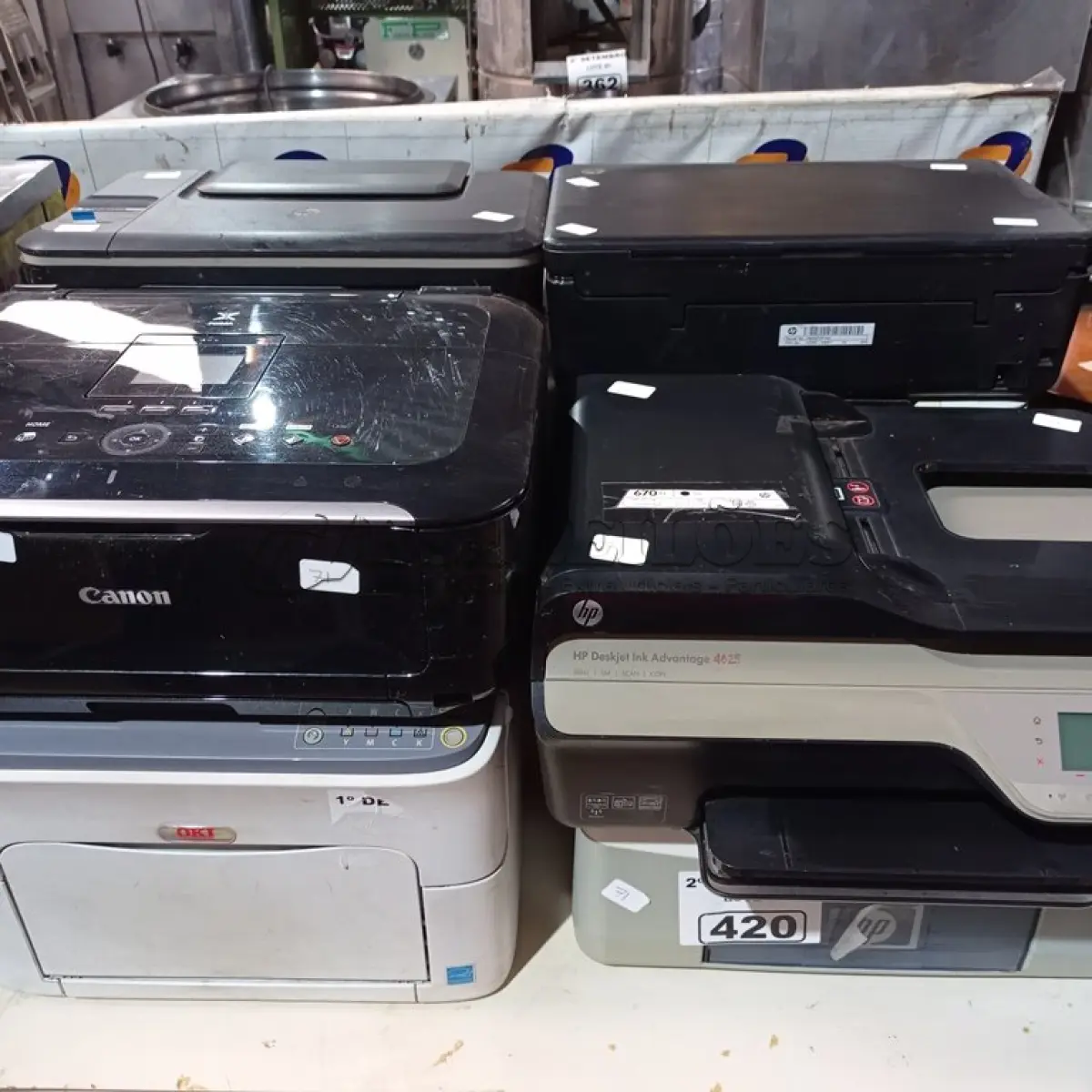 LOTE 420 - 10 IMPRESSORAS MARCAS E MODELOS DIVERSOS PARA RETIRADA DE PEÇAS. (NO ESTADO) ATENÇÃO! FAZER A VISITAÇÃO ANTES DE ARREMATAR, NÃO SABEMOS SE FUNCIONA. LEILÃO NÃO TEM GARANTIA E NEM DEVOLUÇÃO, SUJEITO A POSSÍVEIS AVARIAS VISÍVEIS/OCULTAS E/OU AUSÊNCIA DE COMPONENTES.