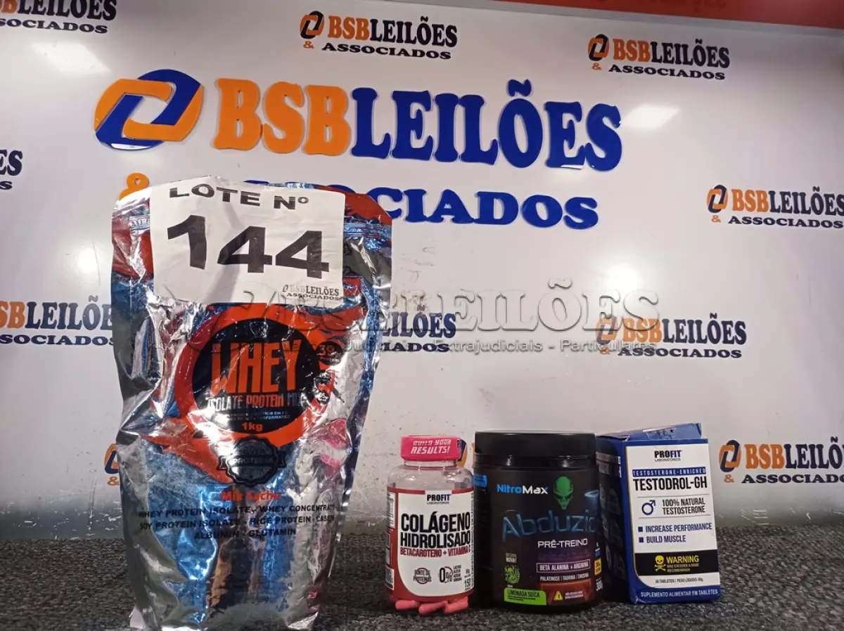 LOTE 144 - 04 - SUPLEMENTOS ALIMENTARES (NO ESTADO, NÃO SABEMOS SE FUNCIONA. LEILÃO NÃO TEM GARANTIA E NEM DEVOLUÇÃO, SUJEITO A POSSÍVEIS AVARIAS VISÍVEIS/OCULTAS E/OU AUSÊNCIA DE COMPONENTES)