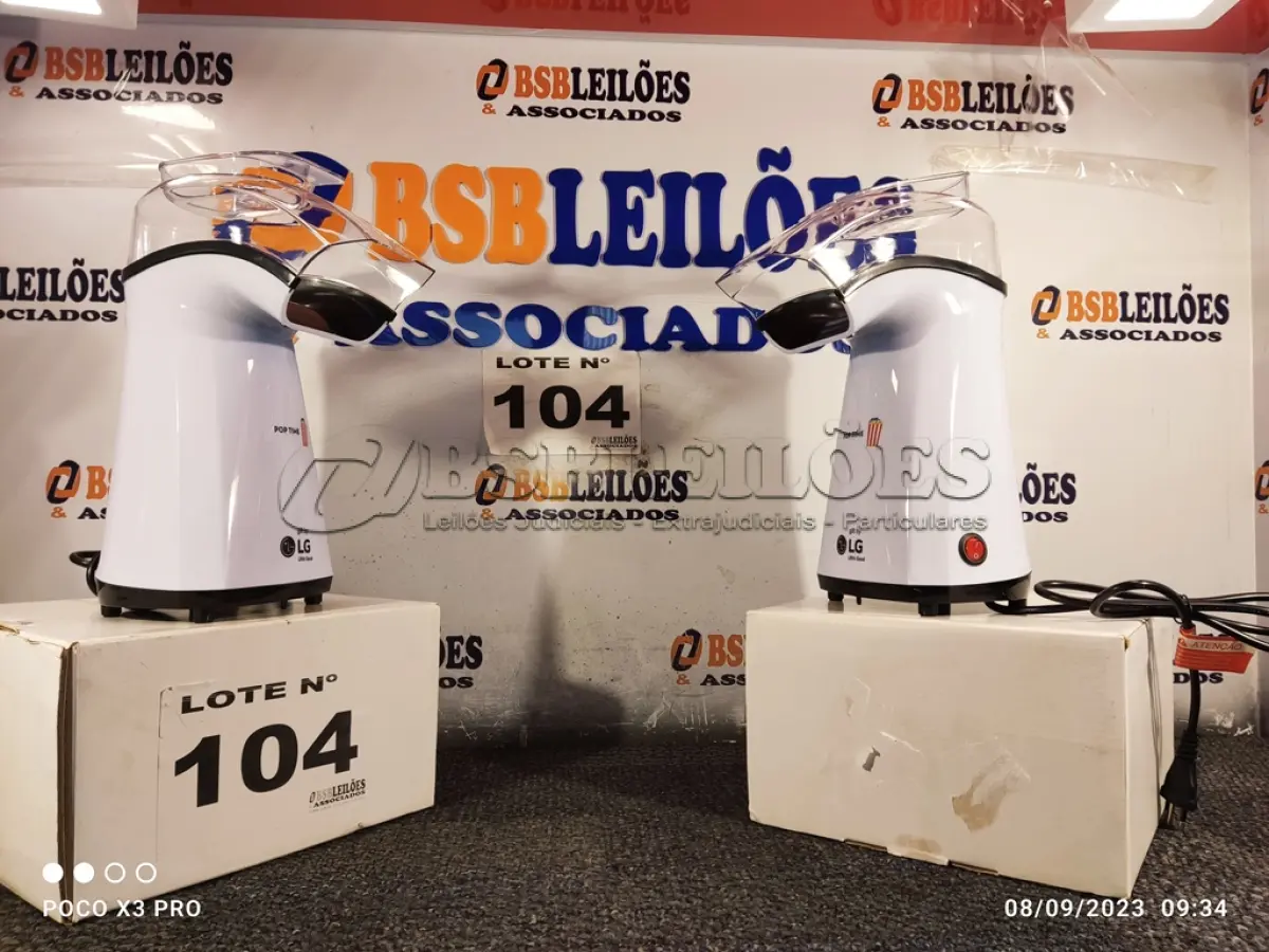 LOTE 104 - 02 – PIPOQUEIRAS ELÉTRICAS (NO ESTADO, NÃO SABEMOS SE FUNCIONA. LEILÃO NÃO TEM GARANTIA E NEM DEVOLUÇÃO, SUJEITO A POSSÍVEIS AVARIAS VISÍVEIS/OCULTAS E/OU AUSÊNCIA DE COMPONENTES)