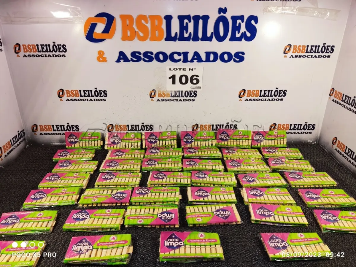 LOTE 106 - 1200 - PRENDEDORES DE MADEIRA (NO ESTADO, NÃO SABEMOS SE FUNCIONA. LEILÃO NÃO TEM GARANTIA E NEM DEVOLUÇÃO, SUJEITO A POSSÍVEIS AVARIAS VISÍVEIS/OCULTAS E/OU AUSÊNCIA DE COMPONENTES)