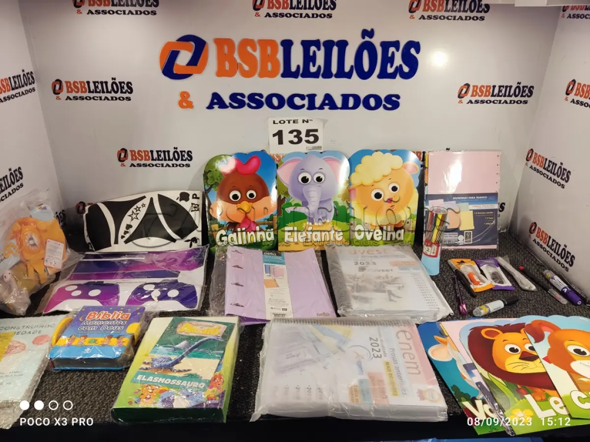 LOTE 135 - 30 – ITENS DE PAPELARIA DIVERSOS (NO ESTADO, NÃO SABEMOS SE FUNCIONA. LEILÃO NÃO TEM GARANTIA E NEM DEVOLUÇÃO, SUJEITO A POSSÍVEIS AVARIAS VISÍVEIS/OCULTAS E/OU AUSÊNCIA DE COMPONENTES)