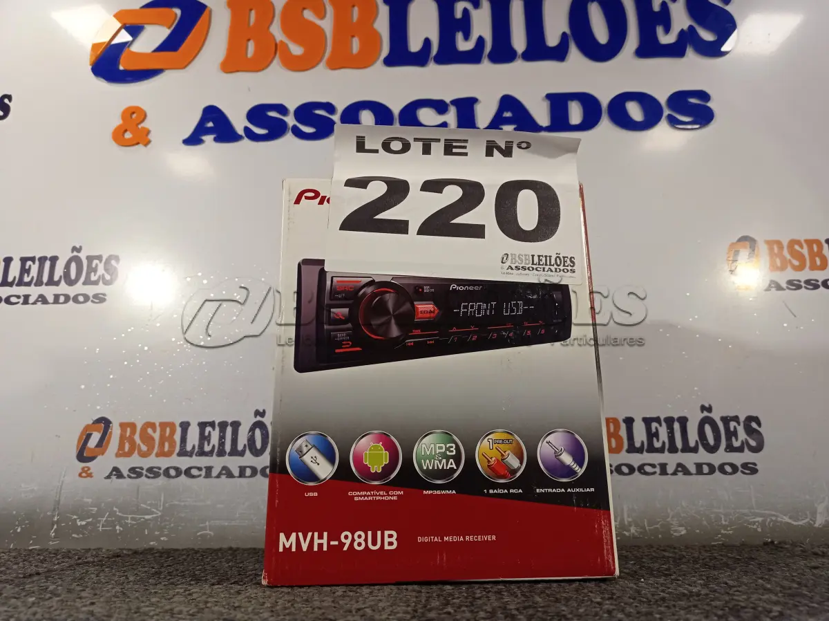 LOTE 220 - 01 - 01 - SOM AUTOMOTIVO PIONEER (NO ESTADO, NÃO SABEMOS SE FUNCIONA. LEILÃO NÃO TEM GARANTIA E NEM DEVOLUÇÃO, SUJEITO A POSSÍVEIS AVARIAS VISÍVEIS/OCULTAS E/OU AUSÊNCIA DE COMPONENTES)