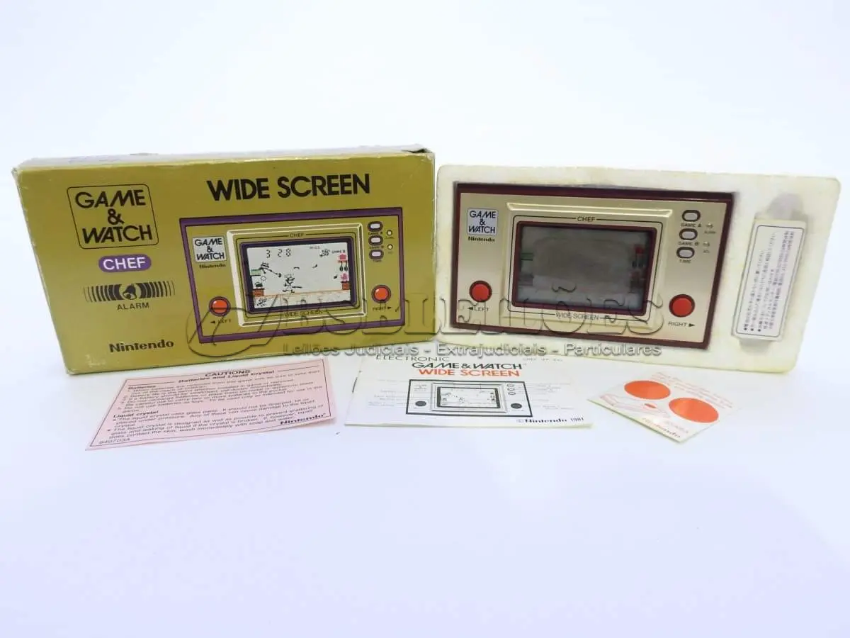 LOTE 017 - RARO GAME & WATCH CHEF 1981, EM ÓTIMO ESTADO DE CONSERVAÇÃO, FUNCIONADO ATE O MOMENTO SEM GARANTIAS FUTURAS (NO ESTADO)