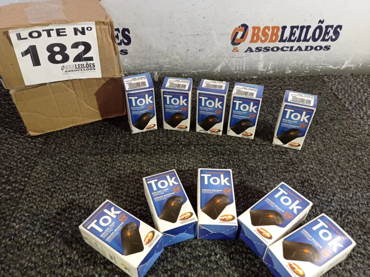 LOTE 182 - 10 - CONTROLES REMOTO PORTÃO ELETRÔNICO TOK 433MHZ PPA (NO ESTADO, NÃO SABEMOS SE FUNCIONA. LEILÃO NÃO TEM GARANTIA E NEM DEVOLUÇÃO, SUJEITO A POSSÍVEIS AVARIAS VISÍVEIS/OCULTAS E/OU AUSÊNCIA DE COMPONENTES)