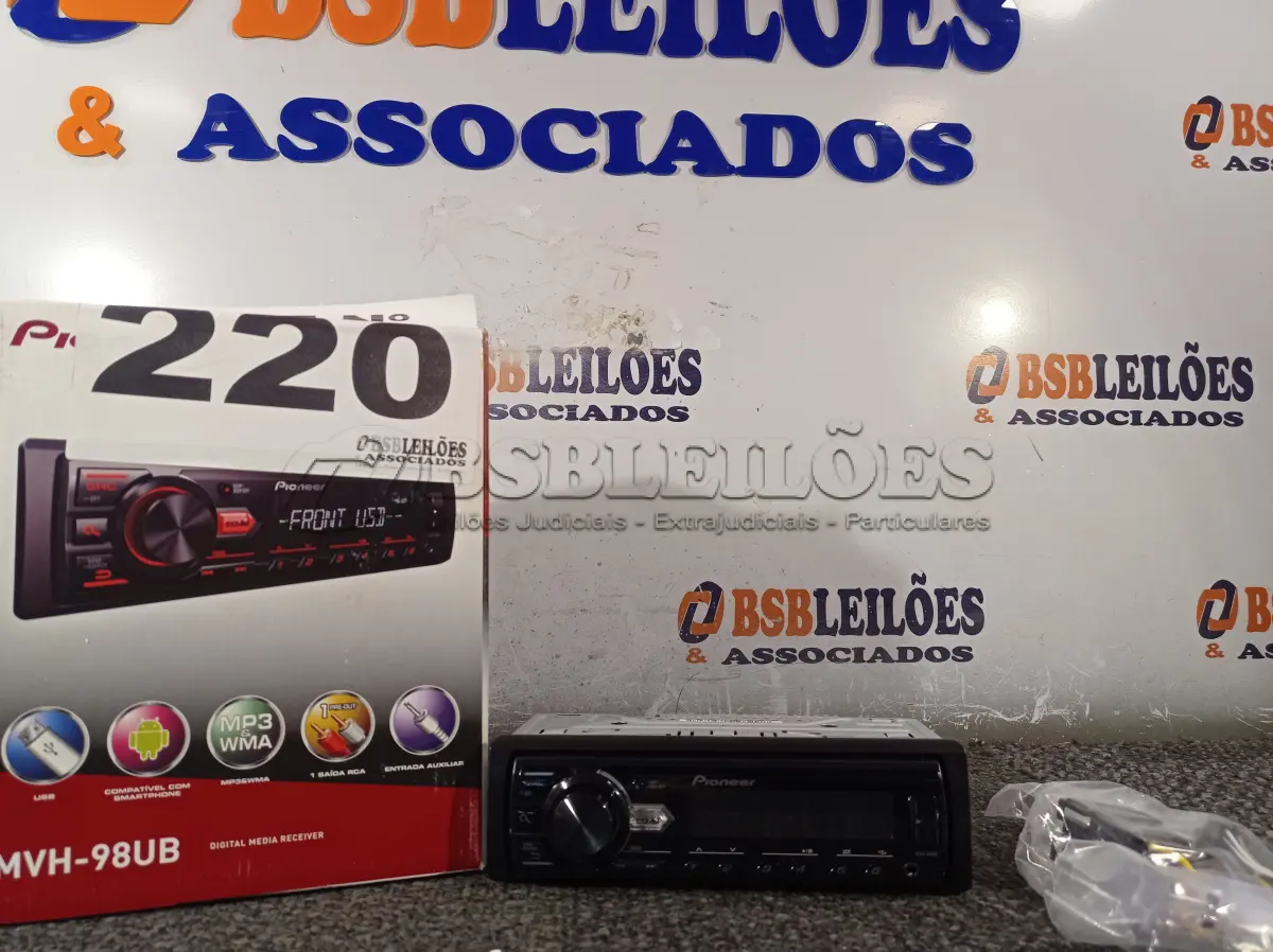 LOTE 220 - 01 - 01 - SOM AUTOMOTIVO PIONEER (NO ESTADO, NÃO SABEMOS SE FUNCIONA. LEILÃO NÃO TEM GARANTIA E NEM DEVOLUÇÃO, SUJEITO A POSSÍVEIS AVARIAS VISÍVEIS/OCULTAS E/OU AUSÊNCIA DE COMPONENTES)