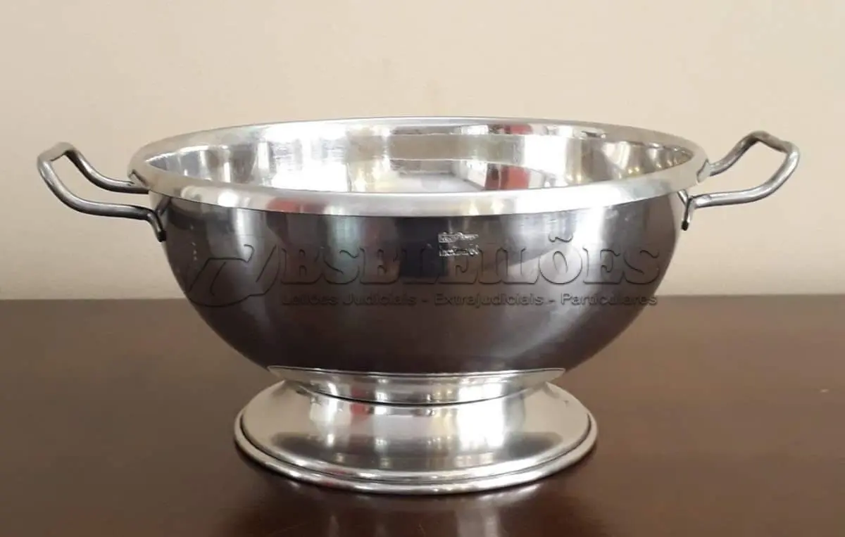 LOTE 163 - JOGO COM BOWL  E BANDEJA FRACALANZA - 14X33 CM  BANDEJA  53X36 CM (NO ESTADO)