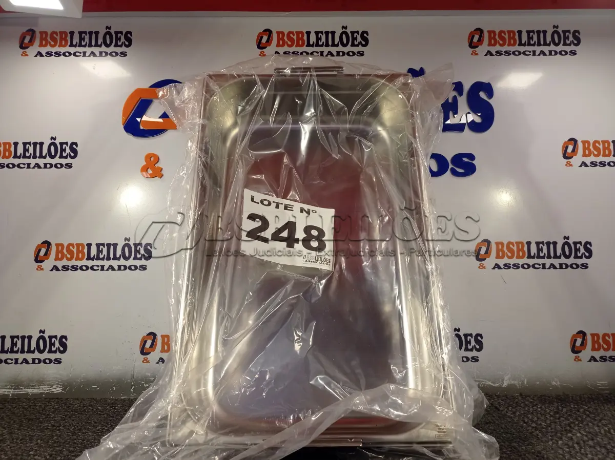 LOTE 248 - 02 - CUBAS TRAMONTINA AÇO INOX COM ALÇAS MÓVEIS (NO ESTADO, NÃO SABEMOS SE FUNCIONA. LEILÃO NÃO TEM GARANTIA E NEM DEVOLUÇÃO, SUJEITO A POSSÍVEIS AVARIAS VISÍVEIS/OCULTAS E/OU AUSÊNCIA DE COMPONENTES)