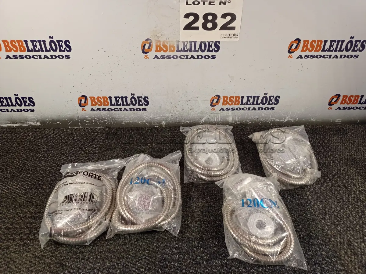 LOTE 282 - 05 – DUCHAS HIGIÊNICAS (NO ESTADO, NÃO SABEMOS SE FUNCIONA. LEILÃO NÃO TEM GARANTIA E NEM DEVOLUÇÃO, SUJEITO A POSSÍVEIS AVARIAS VISÍVEIS/OCULTAS E/OU AUSÊNCIA DE COMPONENTES)