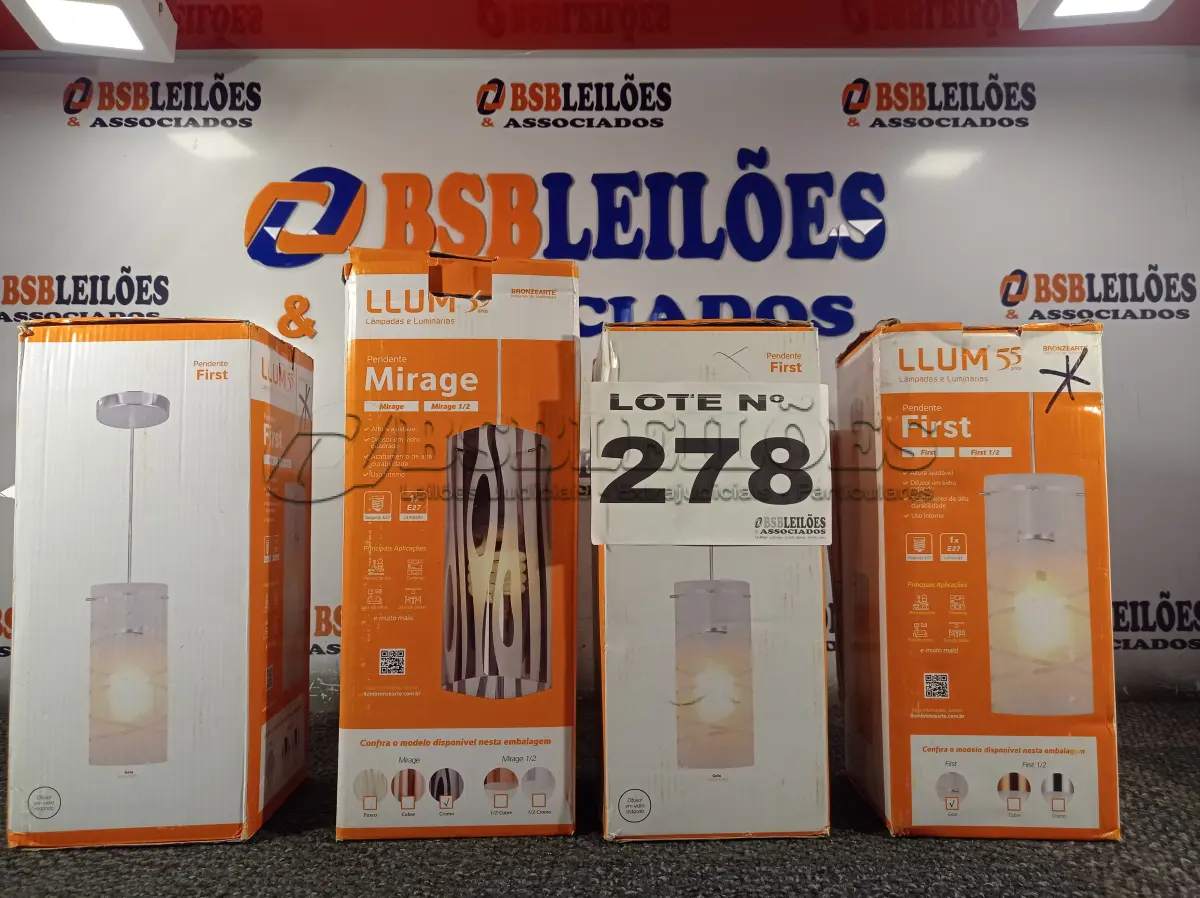 LOTE 278 - 04 - PENDENTES BRONZEARTE (NO ESTADO, NÃO SABEMOS SE FUNCIONA. LEILÃO NÃO TEM GARANTIA E NEM DEVOLUÇÃO, SUJEITO A POSSÍVEIS AVARIAS VISÍVEIS/OCULTAS E/OU AUSÊNCIA DE COMPONENTES)