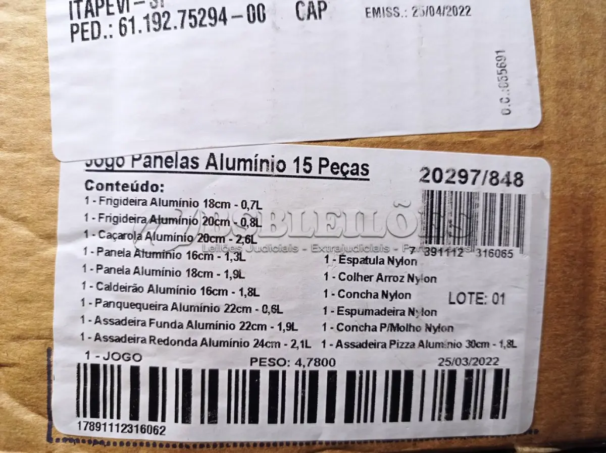 LOTE 361 - 01 - JOGO DE PANELA TRAMONTINA 15 PEÇAS (NO ESTADO, NÃO SABEMOS SE FUNCIONA. LEILÃO NÃO TEM GARANTIA E NEM DEVOLUÇÃO, SUJEITO A POSSÍVEIS AVARIAS VISÍVEIS/OCULTAS E/OU AUSÊNCIA DE COMPONENTES)
