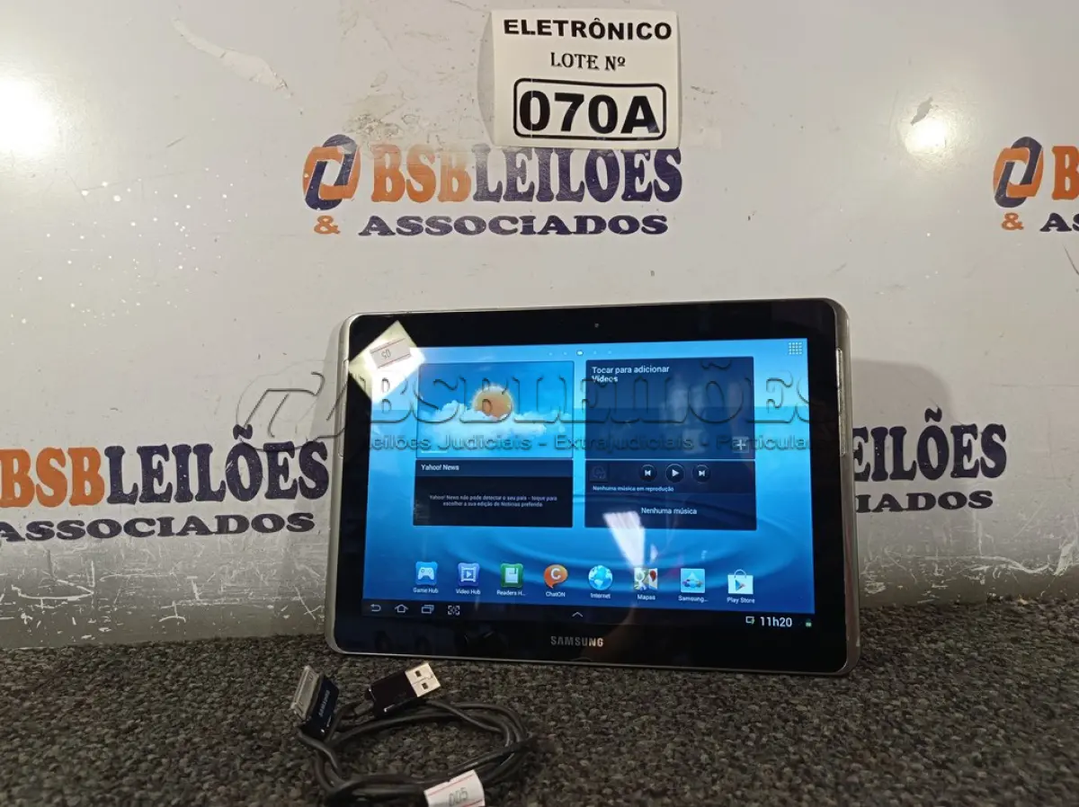 LOTE 070 - 01 TABLETE SAMSUNG TAB 2  16GB, WIFI, MODELO GT-P5110 (NO ESTADO, NÃO SABEMOS SE FUNCIONA. LEILÃO NÃO TEM GARANTIA E NEM DEVOLUÇÃO, SUJEITO A POSSÍVEIS AVARIAS VISÍVEIS/OCULTAS E/OU AUSÊNCIA DE COMPONENTES)