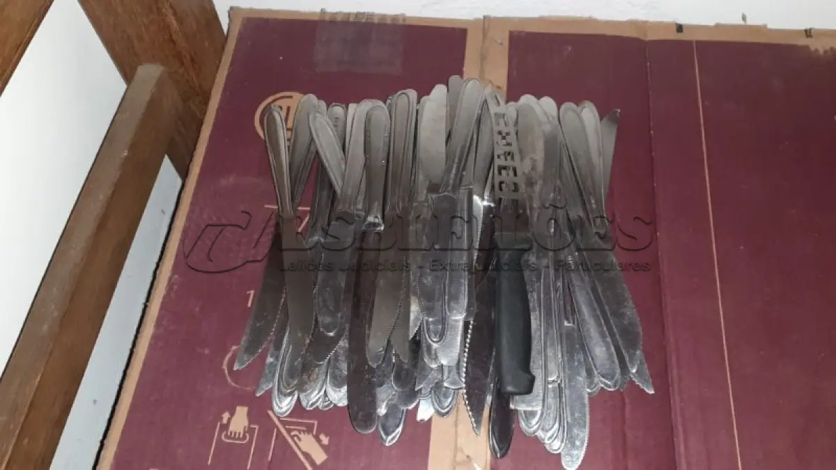LOTE 405 - LOTE COM: 200 FACAS EM INOX (NO ESTADO)