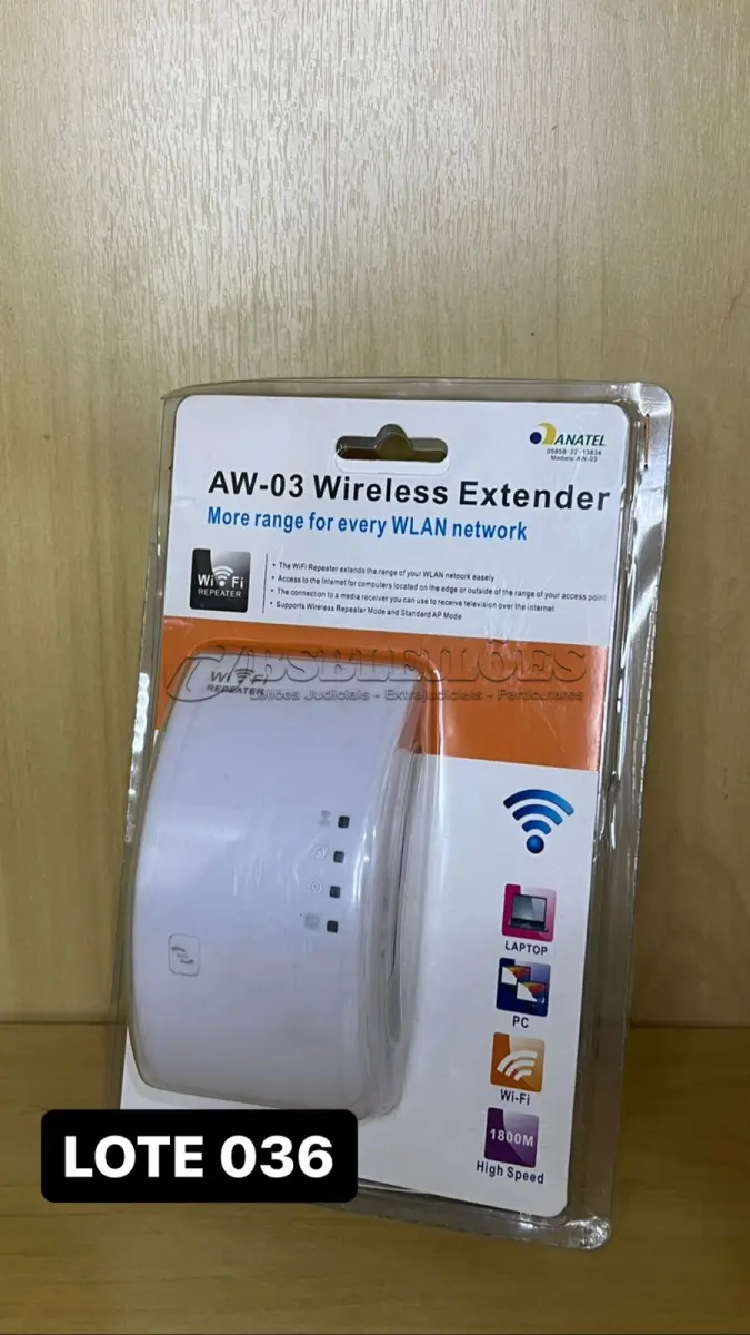 LOTE 036 - 01 EXTENSOR DE WI-FI / AMPLIFICADOR DE SINAL(NO ESTADO)