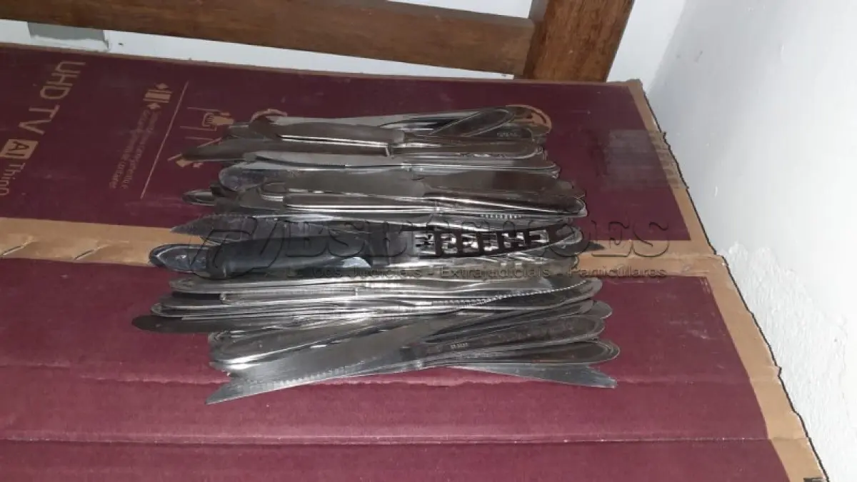 LOTE 405 - LOTE COM: 200 FACAS EM INOX (NO ESTADO)