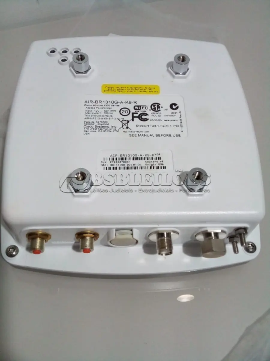 LOTE 346 - PONTE DE PONTO DE ACESSO, CISCO AERONET BR 1310G (NO ESTADO)