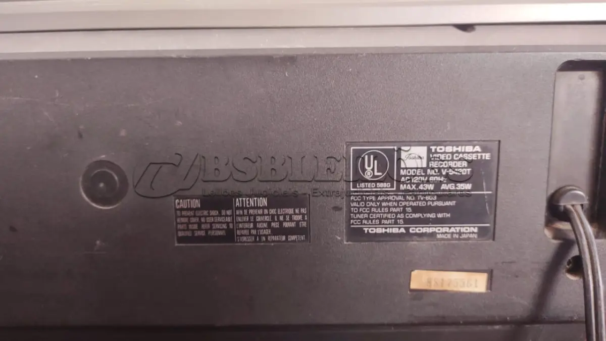 LOTE 341 - VIDEO CASSETE TOSHIBA BETAMAX RARO (NO ESTADO)