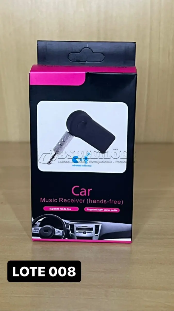 LOTE 008 - 01 ADAPTADOR DE BLUETOOTH PARA CARRO(NO ESTADO)