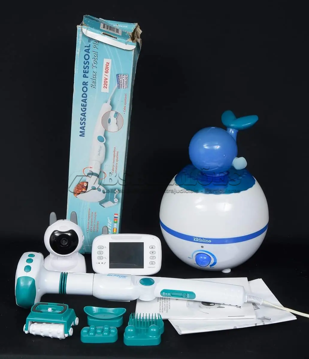LOTE 262 - BABÁ ELETRÔNICA, KIDSHINE - UMIDIFICADOR INFANTIL. TECHLINE MASSAGEADOR PESSOAL MI - 3000 (NO ESTADO)
