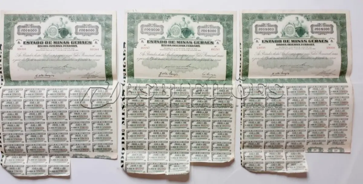 LOTE 599 - 6 APÓLICES (NO ESTADO)