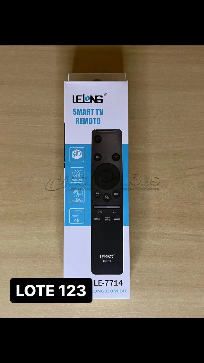 LOTE 123 - 01 CONTROLE PARA TV SMART (NO ESTADO)