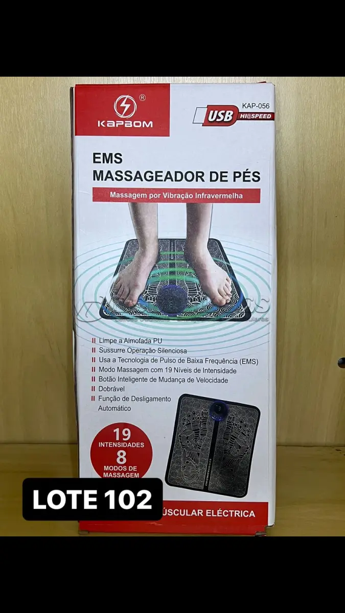 LOTE 102 - 01 MASSAGEADOR DE PÉS COM DIVERSAS  (NO ESTADO)INTENSIDADES