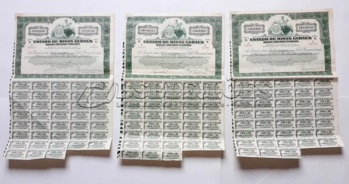 LOTE 598 - 6 APÓLICES (NO ESTADO)
