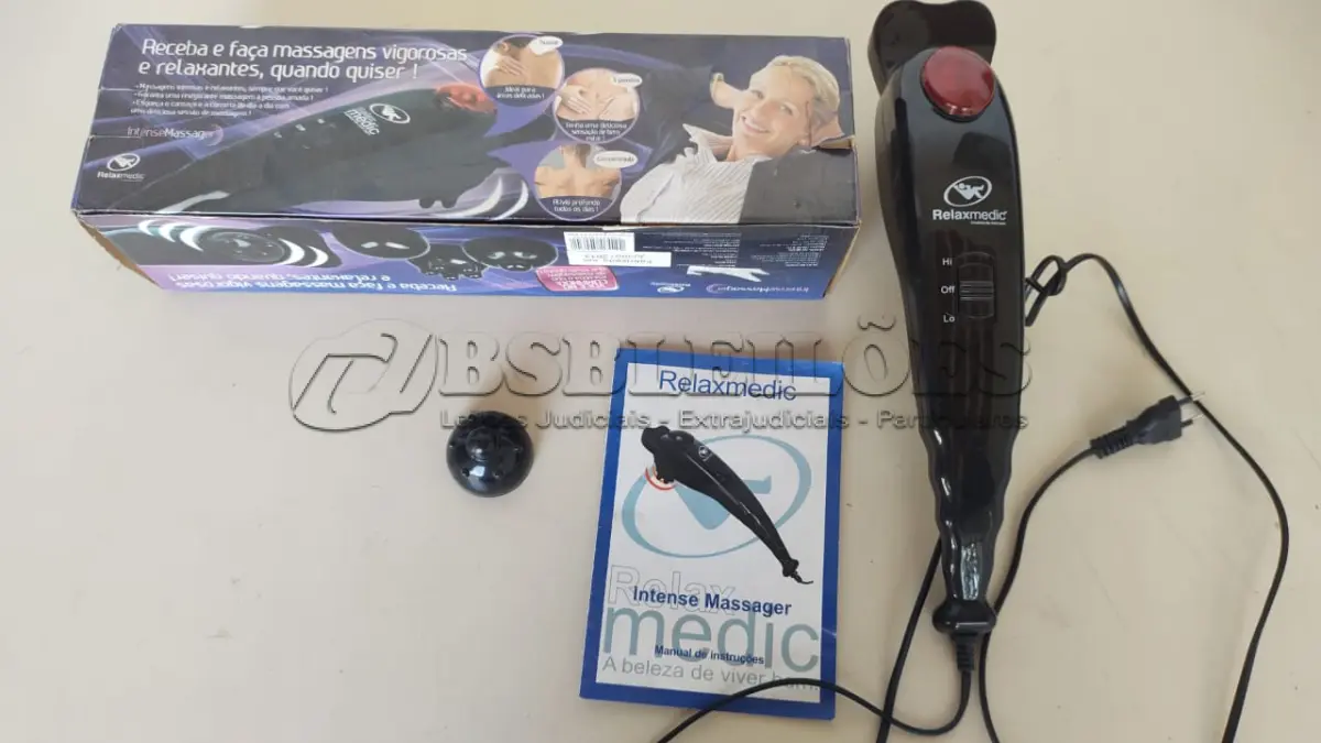 LOTE 482 - MASSAGEADOR RELAXMEDIC FUNCIONA PERFEITAMENTE (NO ESTADO)