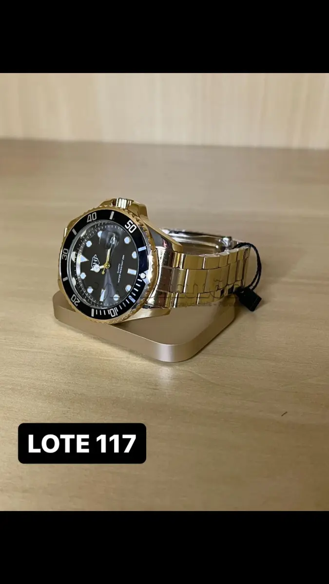 LOTE 117 - 01 RELÓGIO BLACK METALLIZED (NO ESTADO)
