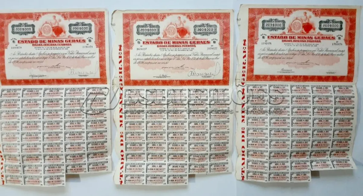 LOTE 599 - 6 APÓLICES (NO ESTADO)
