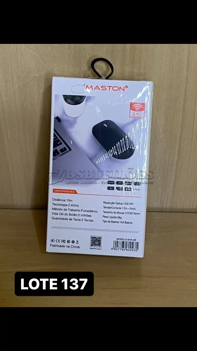 LOTE 137 - 01 MOUSE SEM FIO SLIM (NO ESTADO)