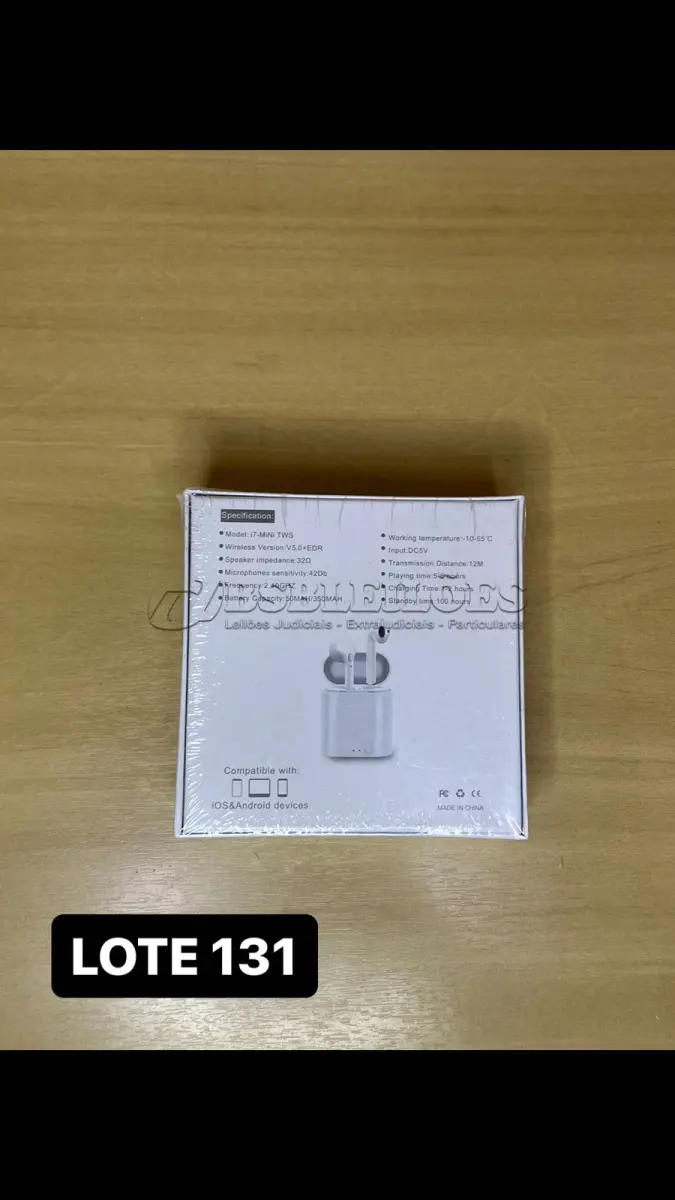 LOTE 131 - 01 FONE DE OUVIDO BLUETOOTH (NO ESTADO)