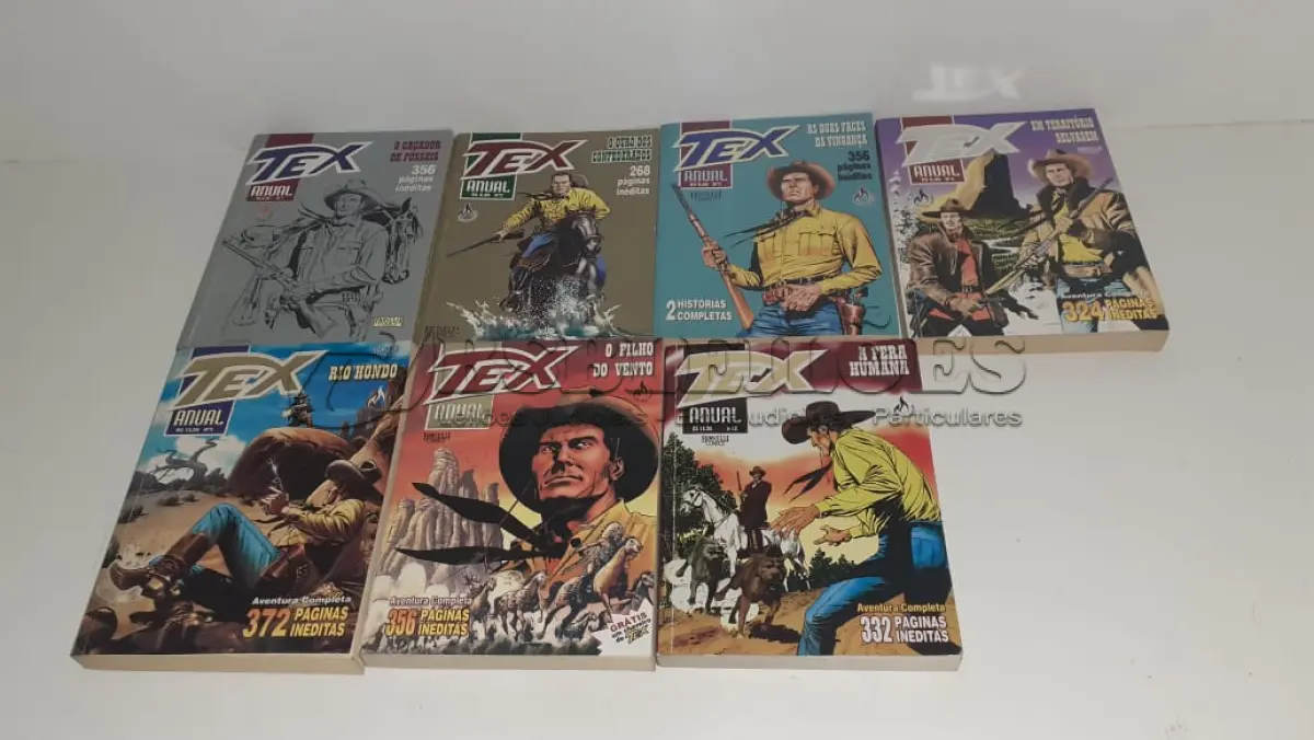 LOTE 594 - GIBIS TEX ,ANUAL COM AS EDIÇÕES: 1,2,3,4,5,6,12(NO ESTADO)