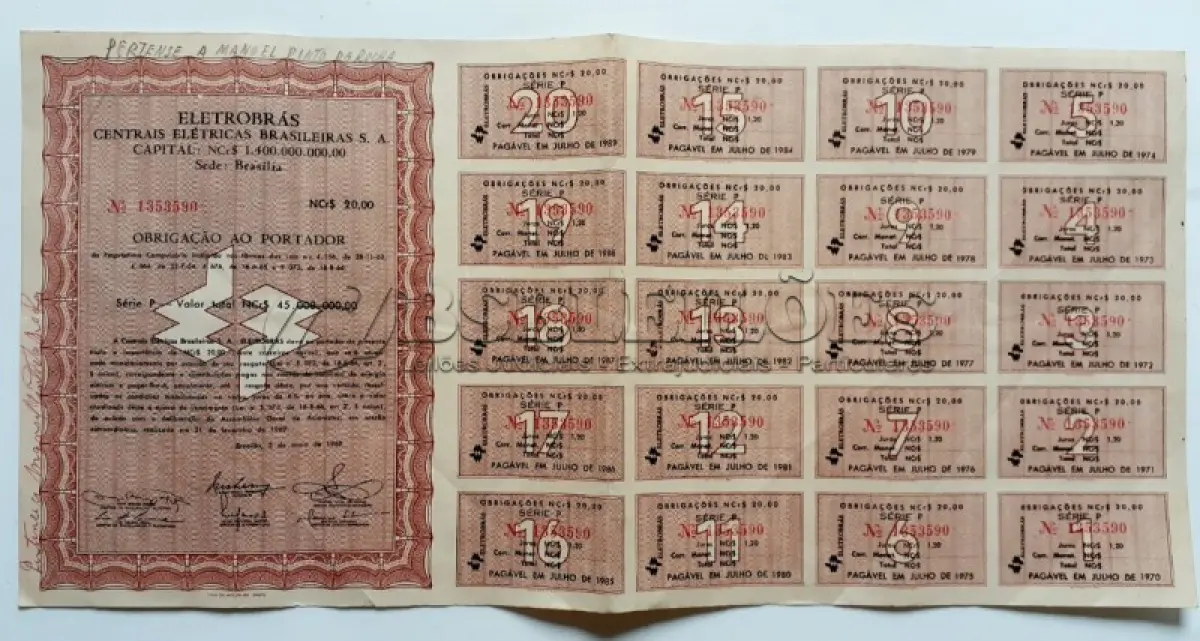 LOTE 598 - 6 APÓLICES (NO ESTADO)