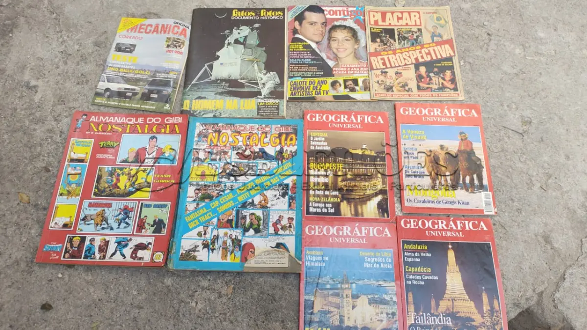 LOTE 635 - LOTE COM 105 REVISTAS ANTIGAS (NO ESTADO)