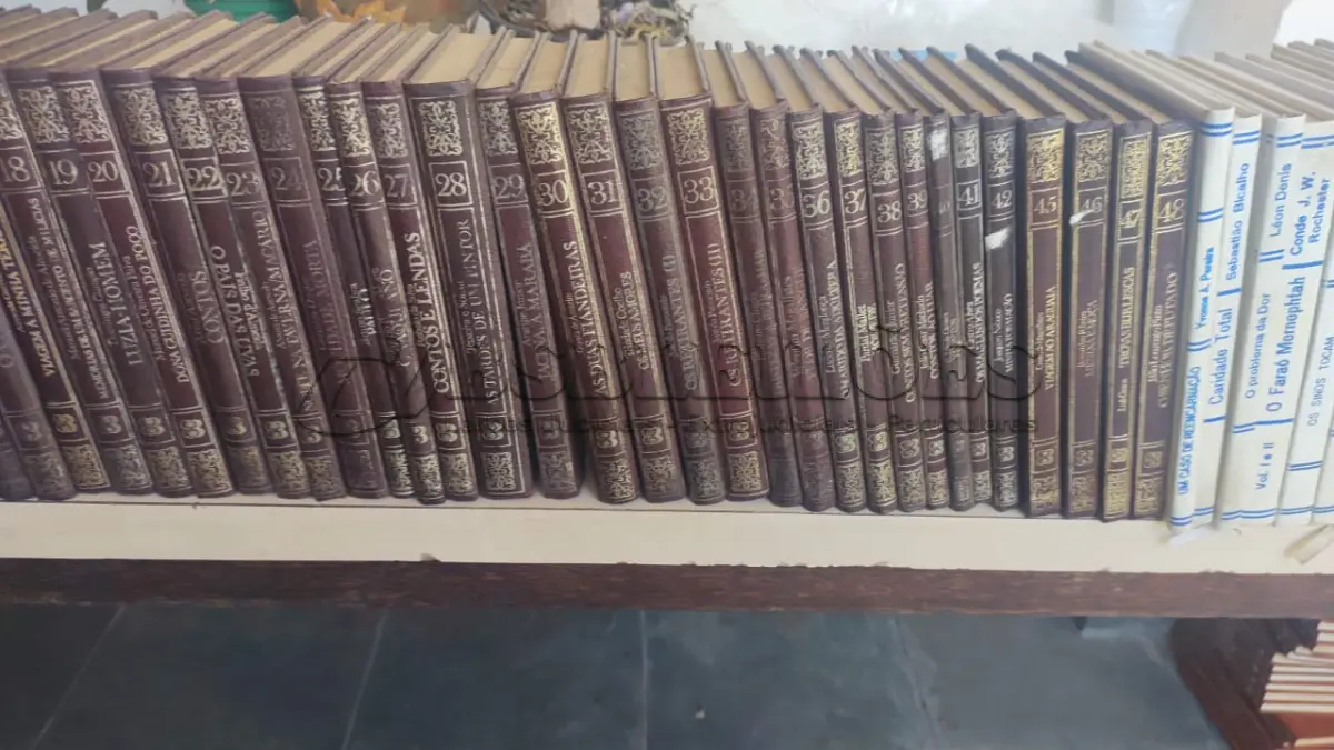LOTE 640 - COLEÇÃO OBRAS IMORTAIS DA NOSSA LITERATURA COM 45 VOLUMES MAIS 19 LIVROS VÁRIOS TEMAS (NO ESTADO)