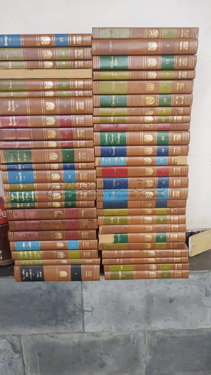 LOTE 644 - COLEÇÃO LIVROS GREAT BOOKS OF THE WESTERN WORLD   48 VOLUMES (NO ESTADO)