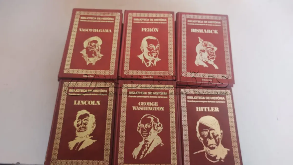 LOTE 641 - BIBLIOTECA DE HISTÓRIA - GRANDES PERSONAGENS DE TODOS OS TEMPOS - 40 VOLUMES (NO ESTADO)