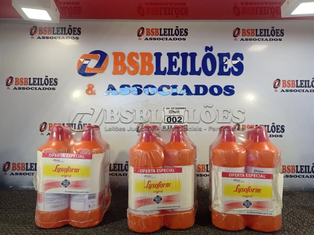 LOTE 002 - 12 LITROS DE LYSOFORM. (NO ESTADO) ATENÇÃO! FAZER A VISITAÇÃO ANTES DE ARREMATAR, NÃO SABEMOS SE FUNCIONA. LEILÃO NÃO TEM GARANTIA E NEM DEVOLUÇÃO, SUJEITO A POSSÍVEIS AVARIAS VISÍVEIS/OCULTAS E/OU AUSÊNCIA DE COMPONENTES.
