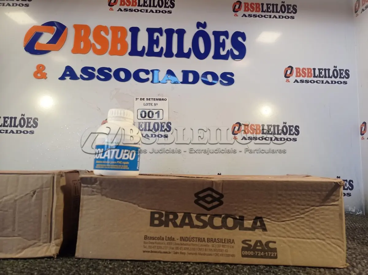 LOTE 001 - 02 CAIXAS COM COLA TUBO ST 175G COM 15 FRASCOS CADA. (NO ESTADO) ATENÇÃO! FAZER A VISITAÇÃO ANTES DE ARREMATAR, NÃO SABEMOS SE FUNCIONA. LEILÃO NÃO TEM GARANTIA E NEM DEVOLUÇÃO, SUJEITO A POSSÍVEIS AVARIAS VISÍVEIS/OCULTAS E/OU AUSÊNCIA DE COMPONENTES.
