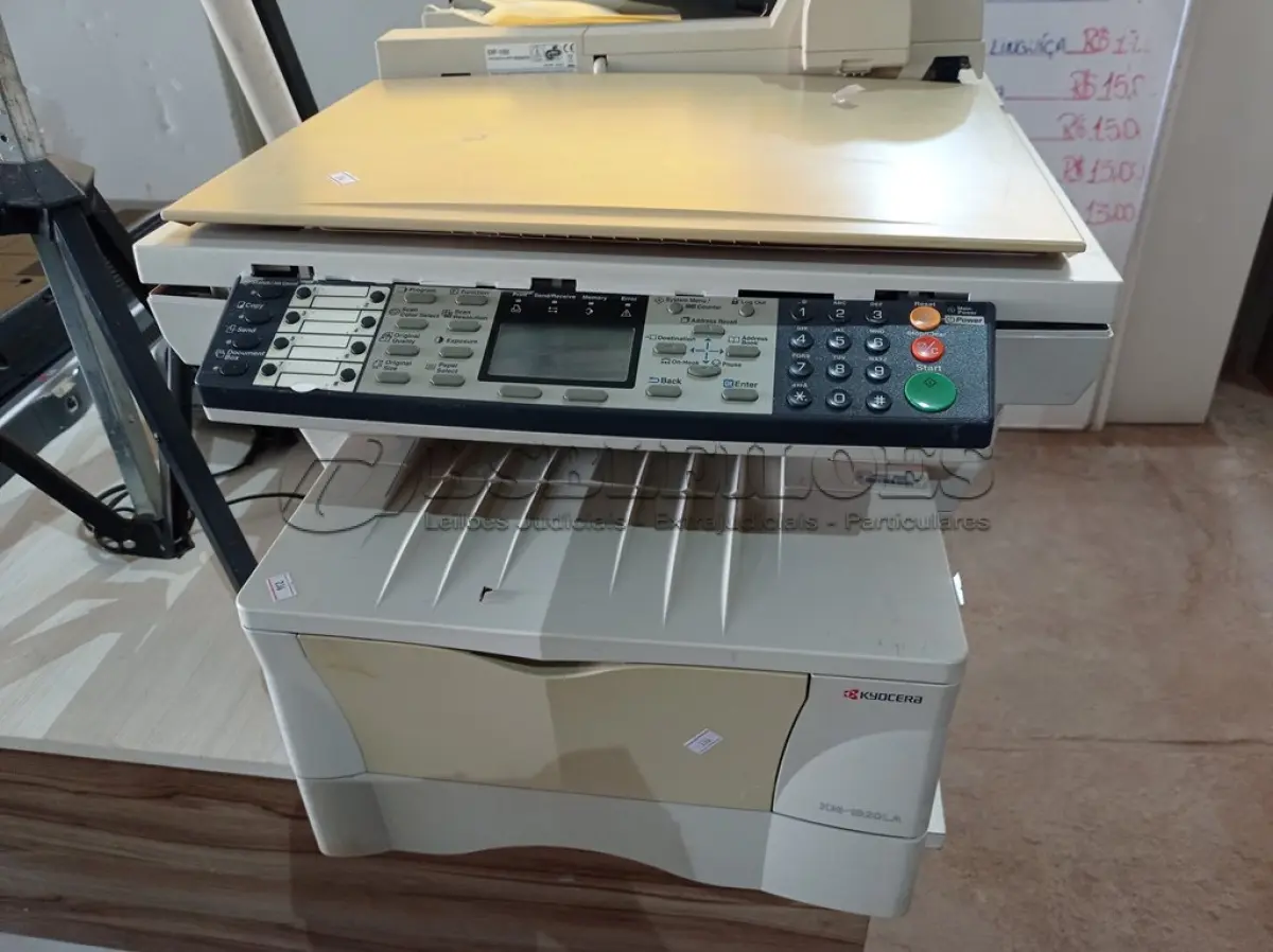 LOTE 298 - 02 IMPRESSORAS MULTIFUNCIONAL MARCAS KYOCERA MODELOS KM-1820LA. (NO ESTADO) ATENÇÃO! FAZER A VISITAÇÃO ANTES DE ARREMATAR, NÃO SABEMOS SE FUNCIONA. LEILÃO NÃO TEM GARANTIA E NEM DEVOLUÇÃO, SUJEITO A POSSÍVEIS AVARIAS VISÍVEIS/OCULTAS E/OU AUSÊNCIA DE COMPONENTES.