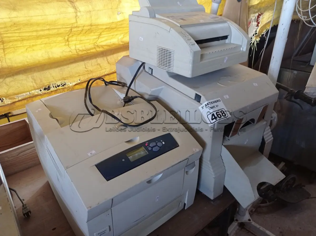 LOTE 468 - 03 IMPRESSORAS MARCAS E MODELOS DIVERSOS PARA RETIRADA DE PEÇAS. (NO ESTADO) ATENÇÃO! FAZER A VISITAÇÃO ANTES DE ARREMATAR, NÃO SABEMOS SE FUNCIONA. LEILÃO NÃO TEM GARANTIA E NEM DEVOLUÇÃO, SUJEITO A POSSÍVEIS AVARIAS VISÍVEIS/OCULTAS E/OU AUSÊNCIA DE COMPONENTES.
